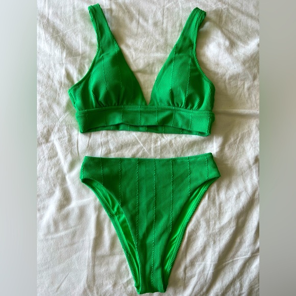 aerie Swim Aerie High Waisted Bikini Small Top And Bottom Never
